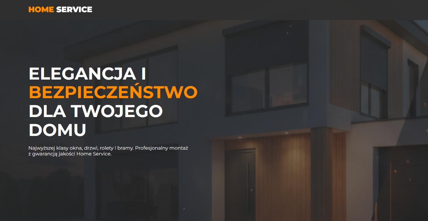 Wizytówka firmy usługowej HomeService